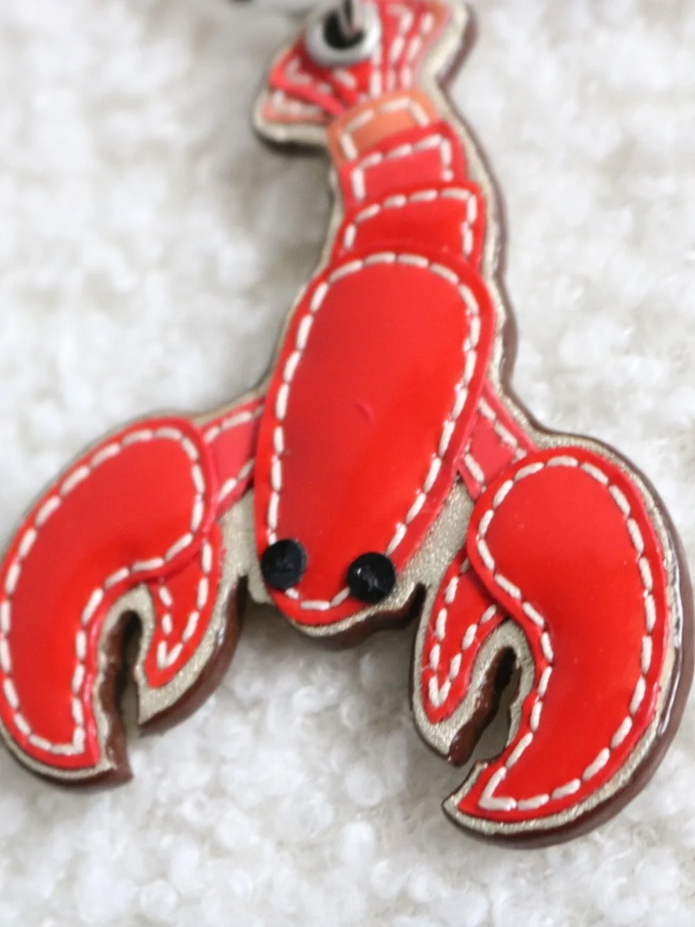 Vintage Coach Lobster Keychain Bag Charm